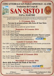 locandina festa san sisto gennaro