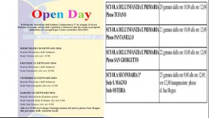 open day secondo comprensivo