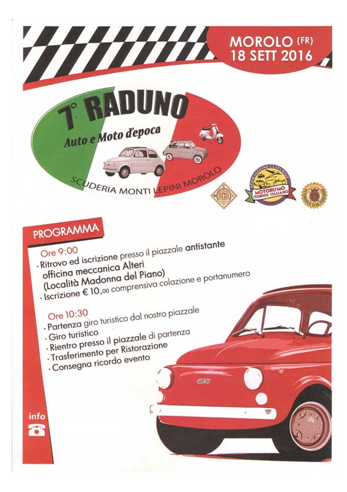 Locandina definitiva raduno Morolo 2016