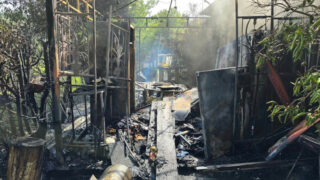 La rimessa di Isola del Liri distrutta dalle fiamme