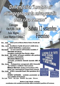 convegno Laudato sì - locandina