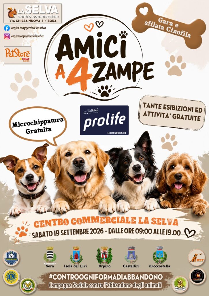 Locandina Evento 4Zampe - TG24.info