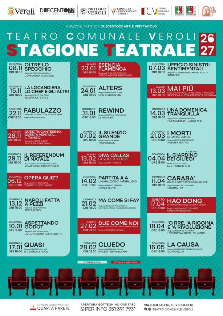 Locandina Teatro Veroli - TG24.info