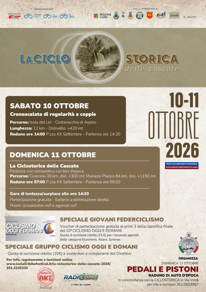Volantino Ciclostorica Isola del Liri - TG24.info